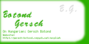 botond gersch business card